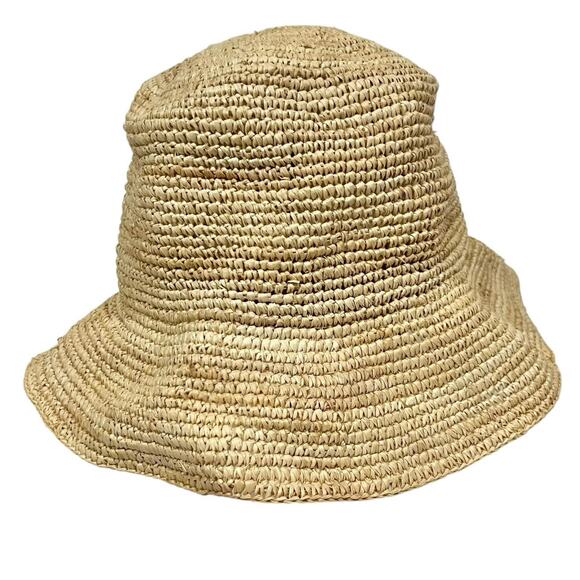 Wyeth Straw Bucket Hat Women’s One Size Beige Natural - Picture 4 of 6